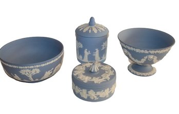 Four Piece Wedgwood Collection, Light Blue