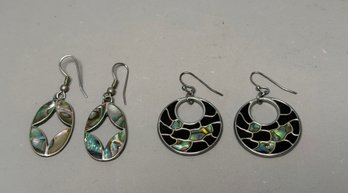 Two Beautiful Pairs Of Mother Of Pearl Earrings