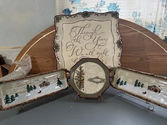 Beautiful Holiday Plates From Grasslands Road & St. Nicholas Square