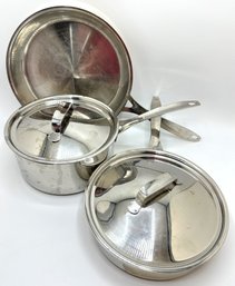 Set 3 Dansk Pots & Pans, 2 With Lids