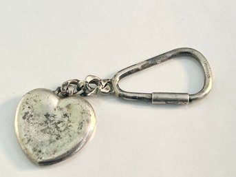 Vintage Sterling Silver Tiffany & Co Heart Keychain