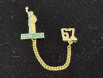 Vintage Statue Of Liberty Souvenir Pin, 1967