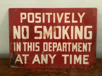 Vintage No Smoking Sign