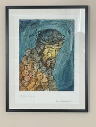Framed Religious Watercolor Signed And Dated