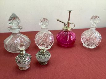 Vintage Glass Perfume Bottle Lot