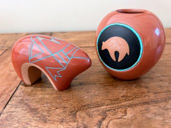 Paul Speckled Rock Bear & Dora Tse-Pe- IIdefonso Pueblo Jar, Signed