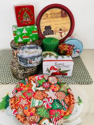 Collection Of Holiday Tins