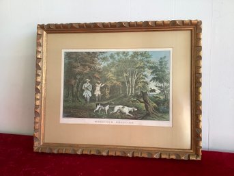 Woodcock Shooting Framed Lithograph