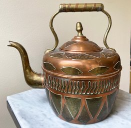 Vintage  Moroccan Copper & Brass Teapot