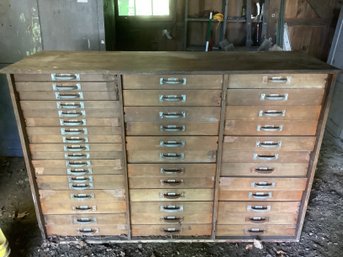 Huge Wooden Drawered Cabinet