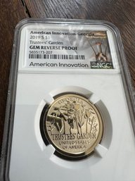 NGC Official Grading Service - American Innovation - Georgia 2019 Trustee Garden Gem Reverse Proof