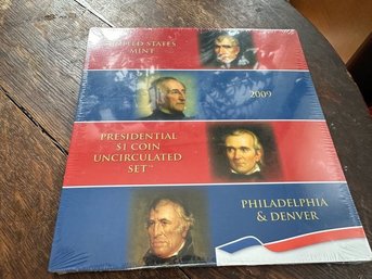 U S Mint 2009  Presidential $1 Coin Uncirculated Set  Sealed Package