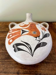 M.Z. Chino Acoma Signed Pueblo Canteen Pottery