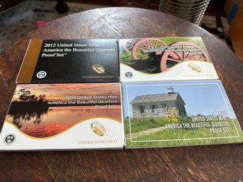 U  S Mint America The Beautiful Quarters Proof Set 2012, 2014, 2015 & 2020