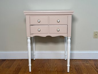 A Sears Kenmore Sewing Machine Table With Farmhouse Finish