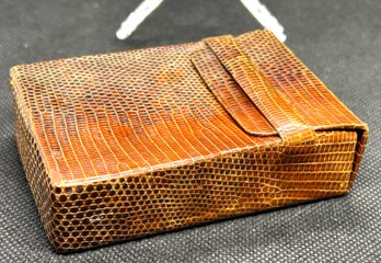 Fine Art Deco 1930s Lizard Skin Cigarette Case- Can Be Used To Hold Business Cards