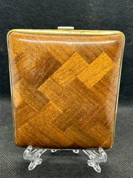 Fine Antique Art Deco 1920s BLACKINTON RB CO. Wood Parquetry Herringbone Cigarette Case