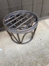 Round Rattan Footstool Ottoman Base