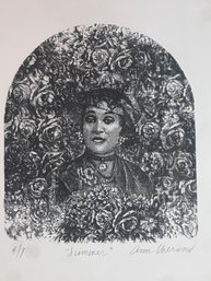 Ann Chernow Signed Limited-Edition Figurative Print 'Summer,' 4/7
