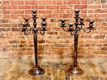Very Large Bronze/Brass Candelabras 3 Feet Tall