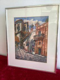 Framed Watercolor Guadalupe Cathedral