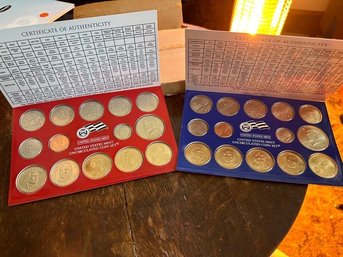 U S Mint 2008 Denver & Philadelphia Uncirculated Coin Set  In Original Packaging With COAs