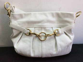 White/cream Coach Purse #6