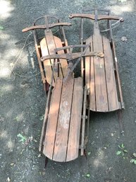 Vintage Wooden Sleds