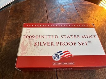 U S Mint 2009 Silver Proof Set With Box And COA