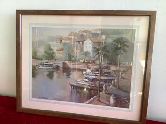 Framed Small Marina Print By Paul Mathenia