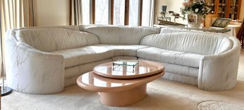 Carsons Post Modern Contemporary Art Form Curved Sectional Sofa In The Style Of Vladimir Kagan.