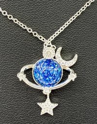 Sterling Silver Universe Planet Necklace & Pendant