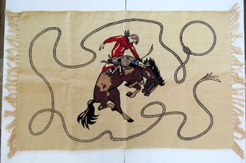 El Paso Saddle Blanket Co. Woven Fringed Cowboy Rug
