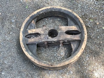 Antique Wooden Wheel Pulley