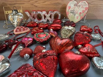 Ton Of Valentine Ornaments