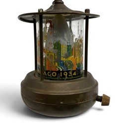 Vintage 1934 Chicago Century Of Progress World's Fair Souvenir Electric Lantern Lamp