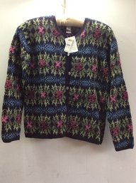 Talbots Size S Floral Sweater #14