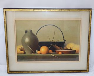 Gilt Wood Custom Framed 'Orange' Print By Robert Douglas Hunter