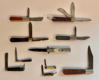 Nice Lot Vintage Pocket Knifes Barlow Klein Tools Camilus Sabre