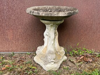 Cast Concrete Two Piece Bird Bath