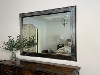 Large Beautiful Art Deco Mirror With Smoky Mirror Frame
