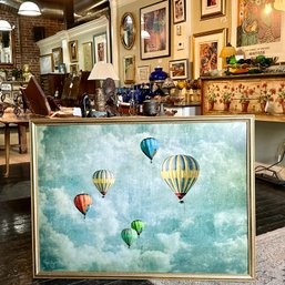A Large Hot Air Balloon Framed Print