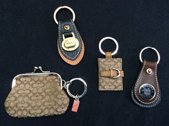 Mixed Coach/Dooney And Bourke Key Chain Lot