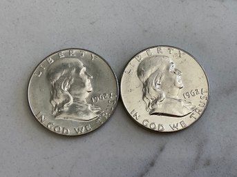 1962 Franklin Half Dollar Coin Lot #8