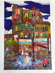 Linnea Pergola 'Campo De Fiori' Pencil Signed & Numbered Mixed Media