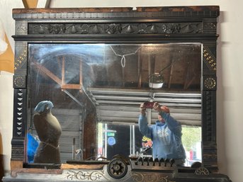 Architectural Masterpiece 1800s Mantle Mirror D-117