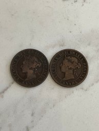 1895 & 1897 Canadian Large One Cent Lot #10