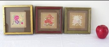 Trio Of Folk Art Chinese Cut Paper Sculptures