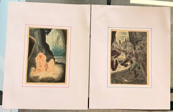 Pair Of Vintage Macabre Prints