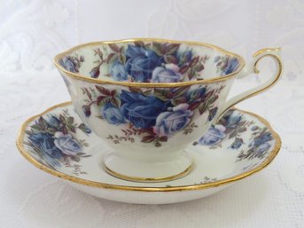 Avon Shaped Royal Albert 'Moonlight Rose' Teacup & Saucer, Fine Bone China, - Lot 1